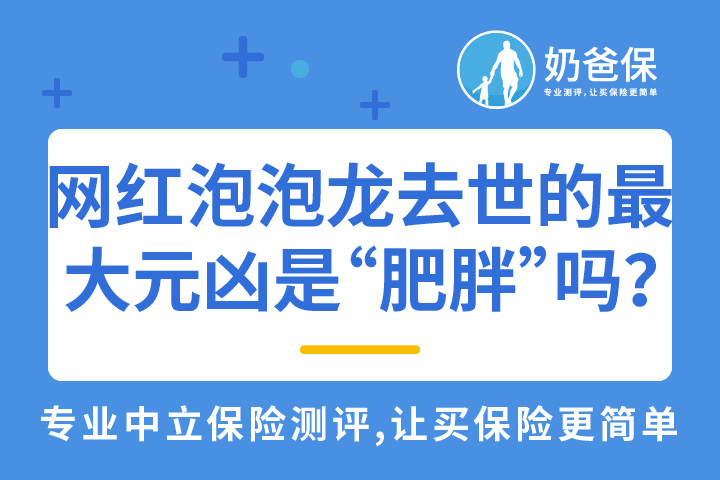 “肥胖”是网红泡泡龙去世的最大元凶吗？