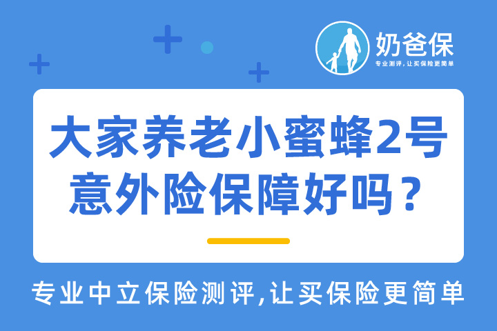 大家养老小蜜蜂2号意外险保障好吗？保费贵吗？