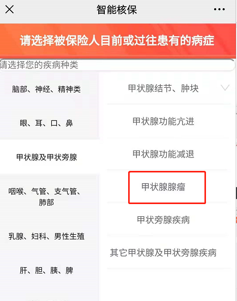 甲状腺瘤投保橙卫士一号重疾险
