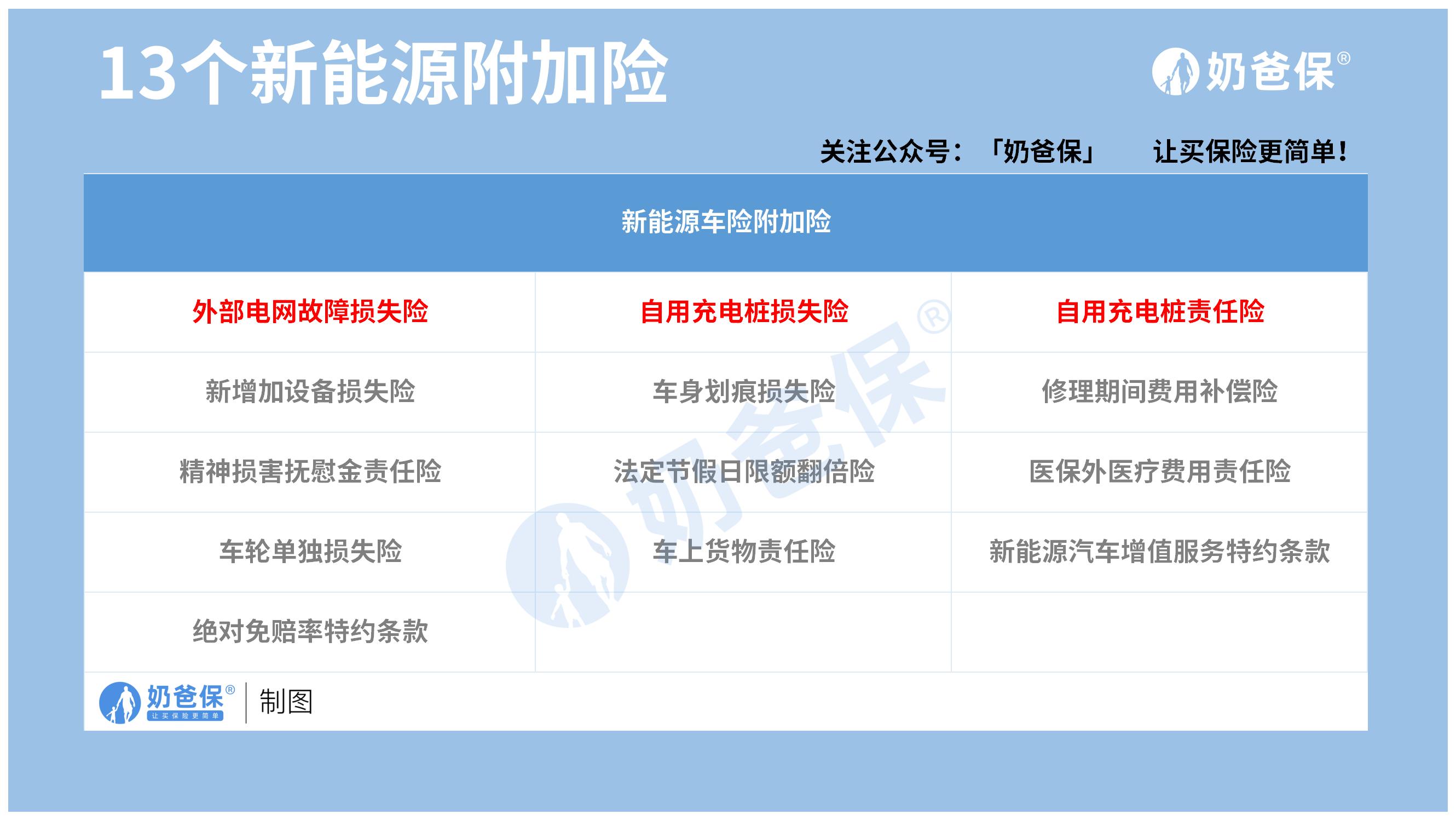 13种新能源附加险