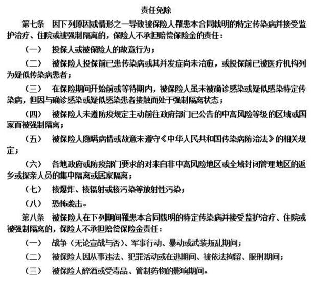 免责条款